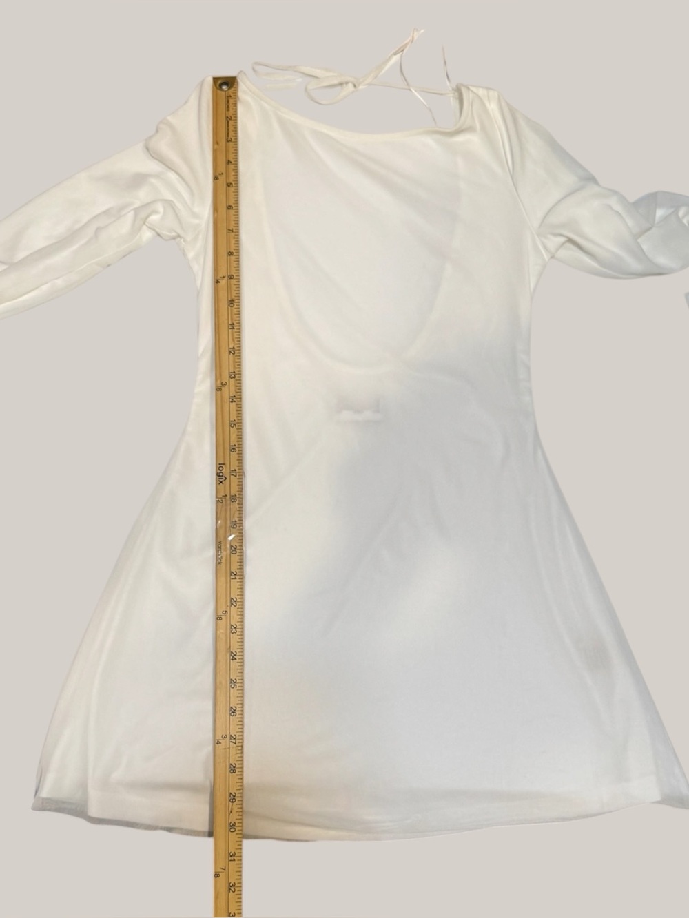Lukea Long Sleeve Mini Dress White Size US 4 EUC - Picture 9 of 13